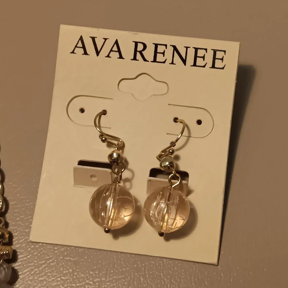 Ava Renee women's matching set multi-color multi-layer necklace & earrings - NWT